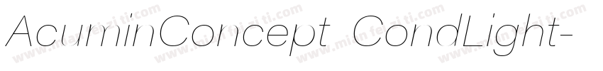 AcuminConcept CondLight字体转换
